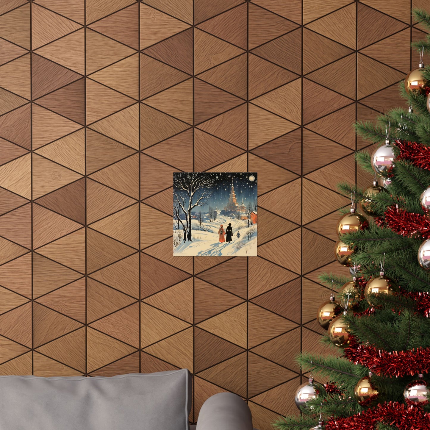 Winter Night Elegance - Boris Pasternak's Doctor Zhivago Inspired Art Illustration Poster