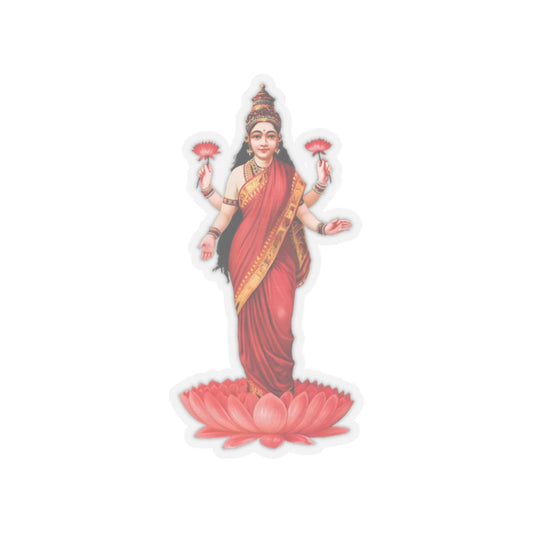 Lakshmi Hindu Goddess Decal Sticker, Perfect for Laptop and Water Bottle, Great Gift