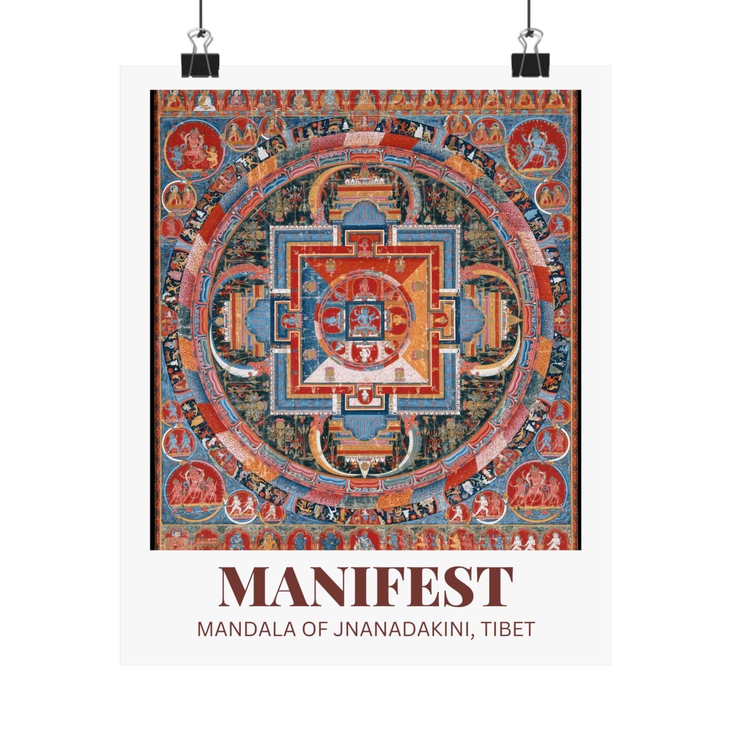 Mandala Poster, Manifest Jnanadakini Print, Tibetan Sakya School Spiritual Sacred Artwork