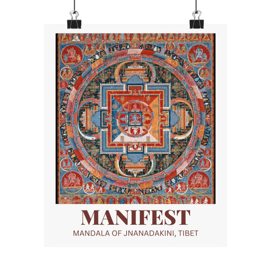 Mandala Poster, Manifest Jnanadakini Print, Tibetan Sakya School Spiritual Sacred Artwork