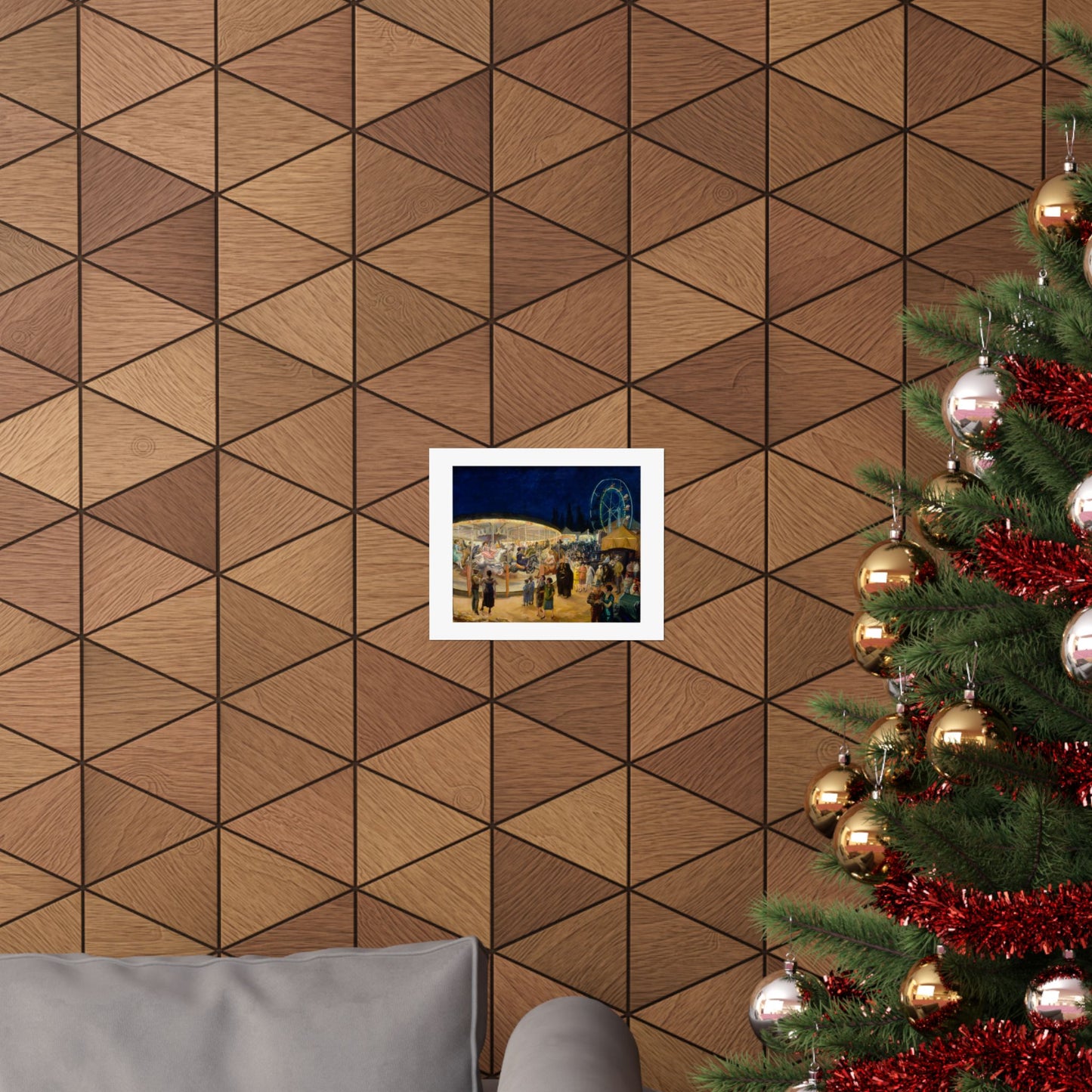 John Sloan's Travelling Carnival, Santa Fe 1924 Print - Vibrant Historical Art Poster