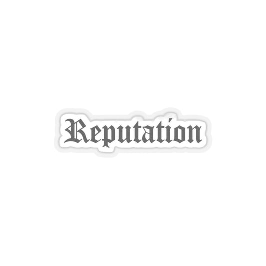 Reputation Font Vinyl Sticker, Edgy Kiss Cut Decal for Fans, Perfect for Water Bottles, Laptops, and More