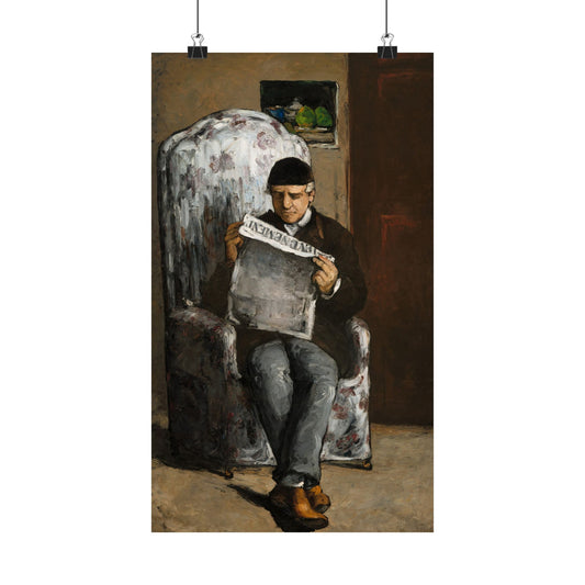 The Artist's Father, Reading by Paul Cezanne Art Print, Perfect Father's Day Gift, Present for Dads