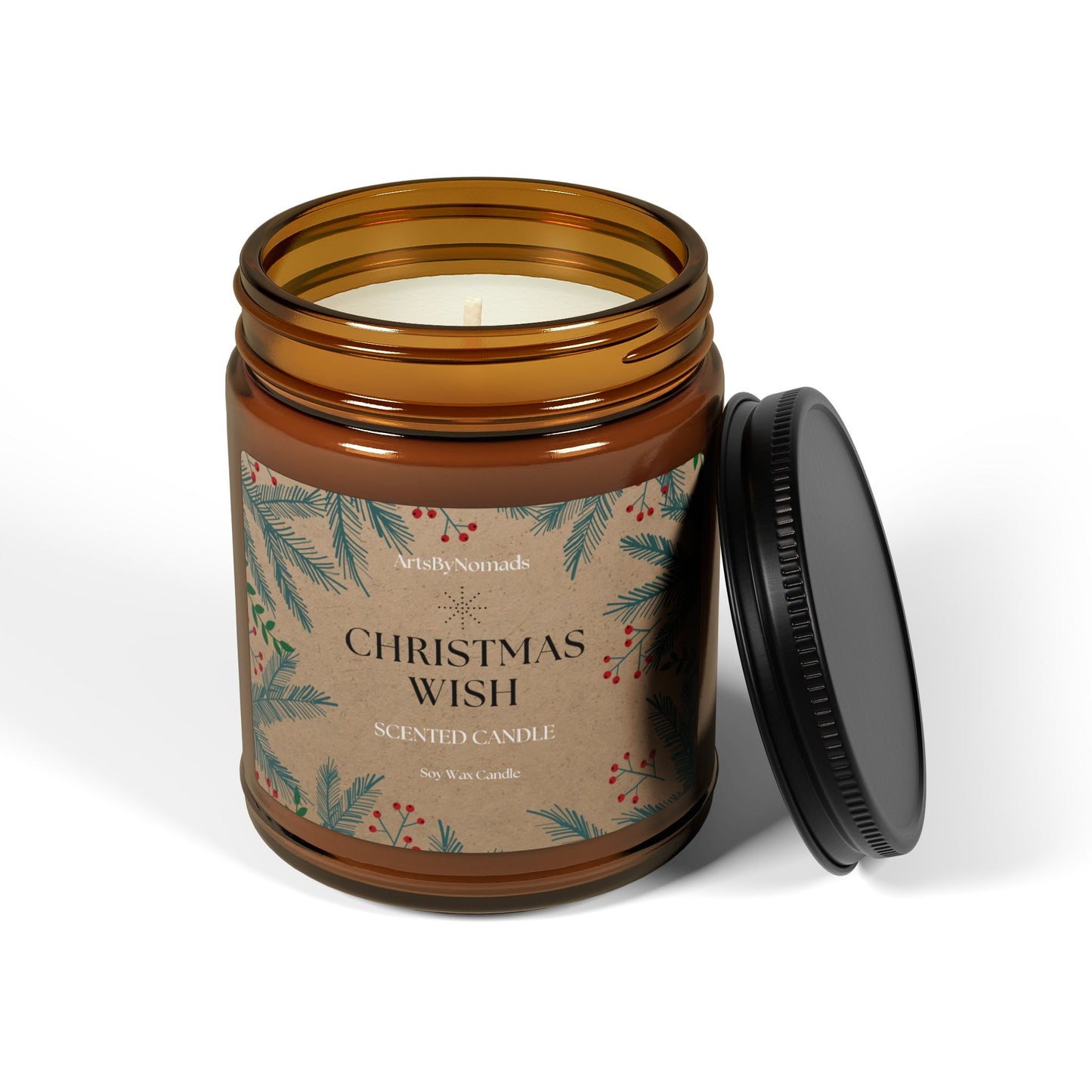 Soy Candle, Christmas Wish Gift for Friends and Family, Eco-Friendly Home Decoration, Light Up Your Wishes