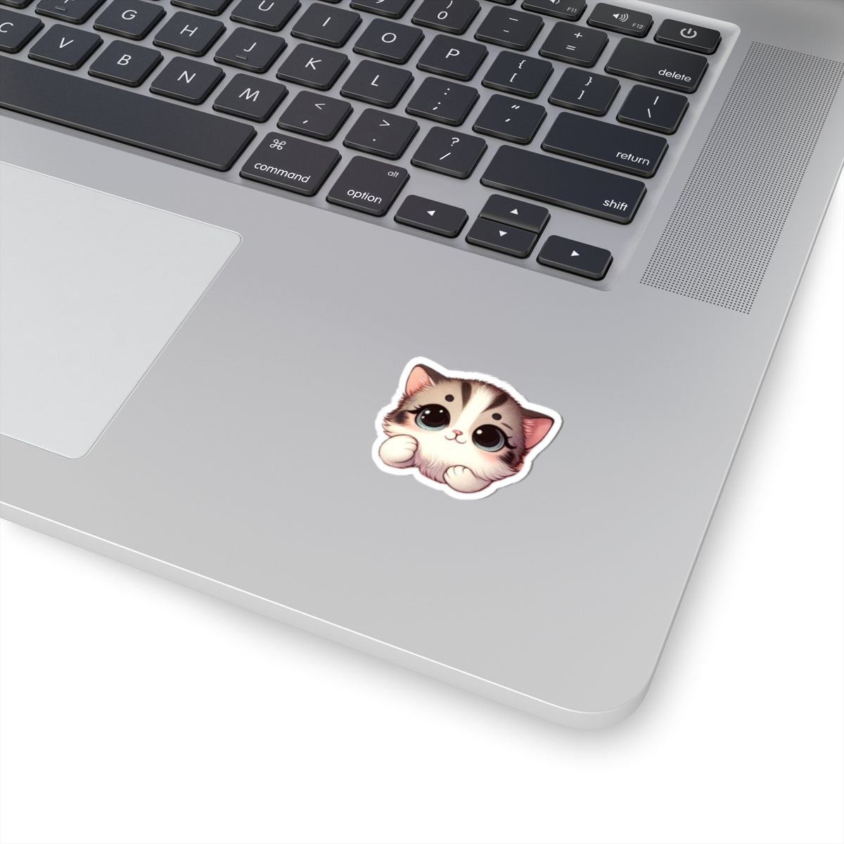 Cute Animated Kitten Vinyl Decal, High-Quality Laptop and Water Bottle and Kindle Sticker, Durable and Removable Cat Sticker