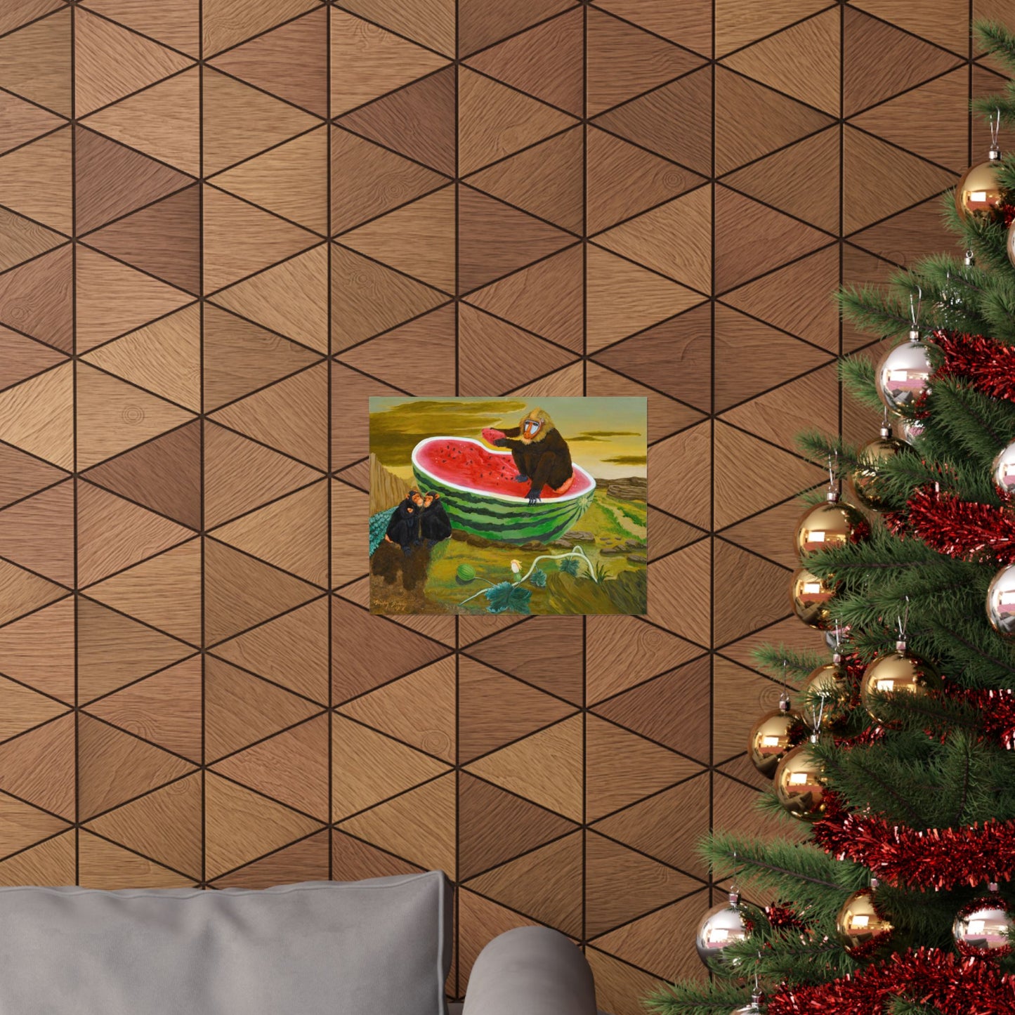 Modern Art Print, Mandril en Agape by José de Martín Simón, Contemporary Home Decor