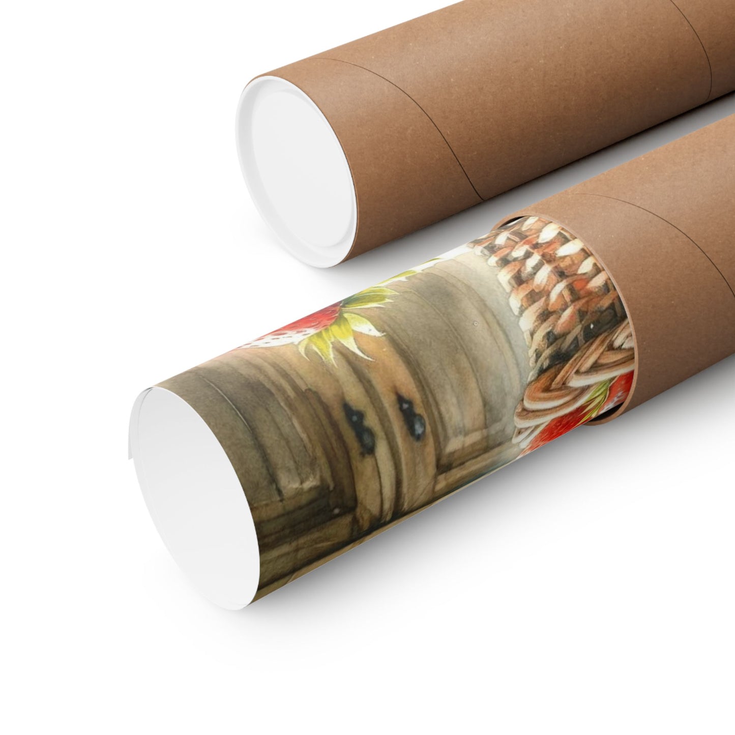 Juicy Strawberries Watercolor Print, Summer Kitchen Wall Art, Vibrant Fruit Basket Poster, Perfect Home Decor