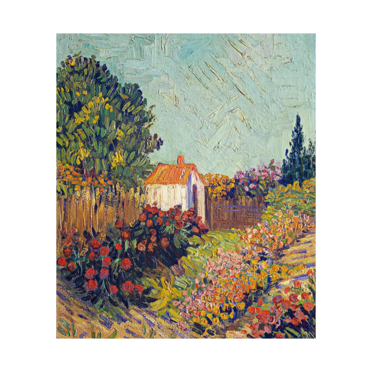 Vincent van Gogh Garden Landscape Print , Vibrant Flower Art Poster, Inspiring Home Decor Gift