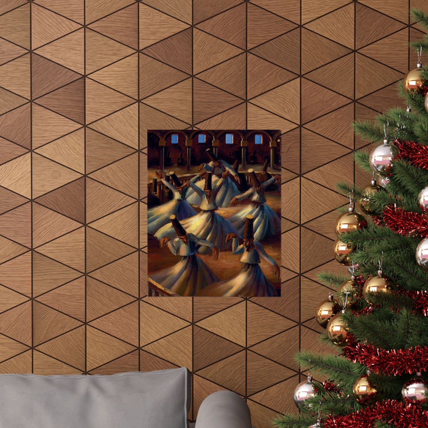 The Whirling Dervishes by Mahmoud Said, Islamic Art Print, Egyptian Painter Poster