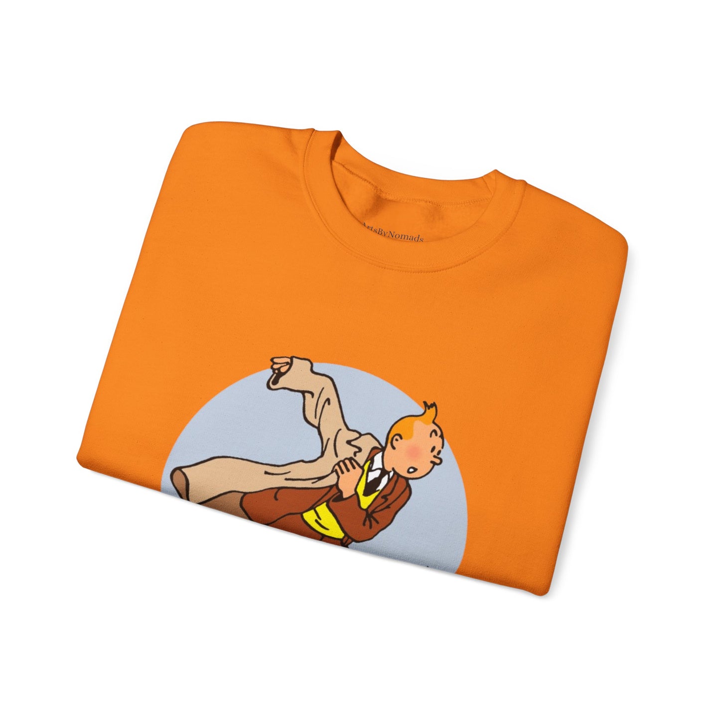 The Adventures of Tintin Crewneck Sweatshirt, Eco-Friendly Animation Attire, Childhood Nostalgia Gift, Sustainable Jumper, Multiple Colors