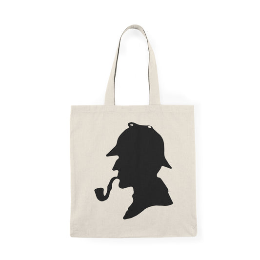 Sherlock Holmes Silhouette Tote Bag - Gift for Literature & Mystery Enthusiasts, Arthur Conan Doyle Fan Merchandise, Book Lover Shoulder Bag
