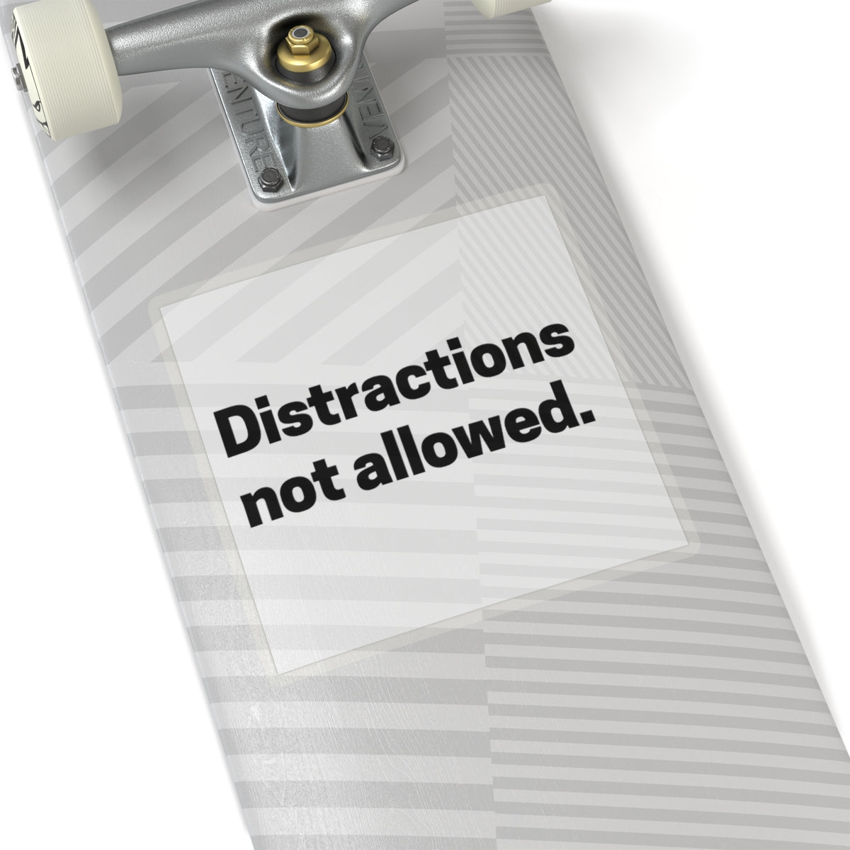 Motivational Quote Decal Sticker, Distractions Not Allowed, Perfect Gift for Students and Ambitious Individuals
