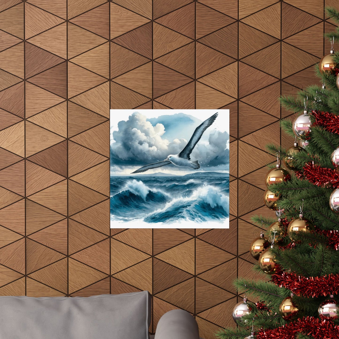 Blue Albatross Bird Art Print, Elegant Matte Poster on Archival Paper, Perfect for Home or Office Decor, Great Gift