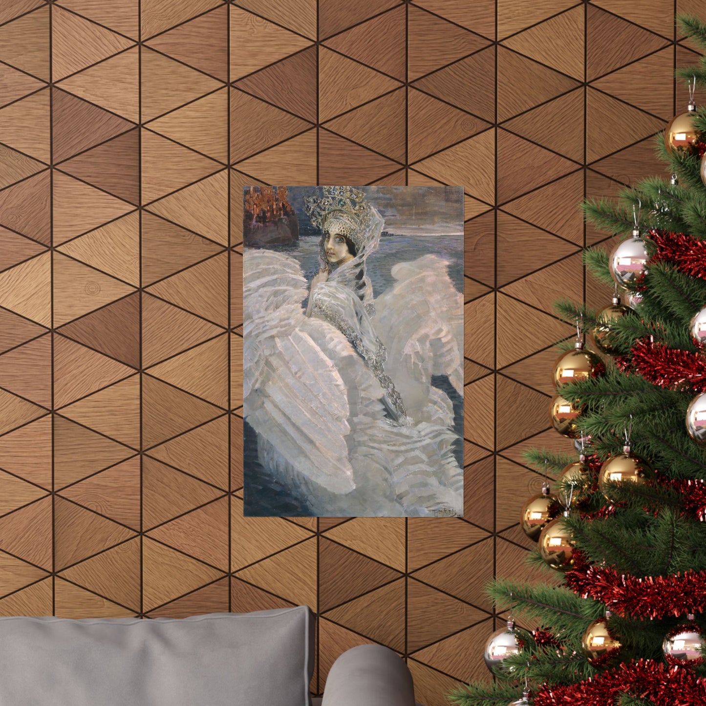 Swan Princess Fine Art Print by Mikhail Vrubel - Enchanting Mythical Artwork - Home Decor - Russian Art Nouveau Poster