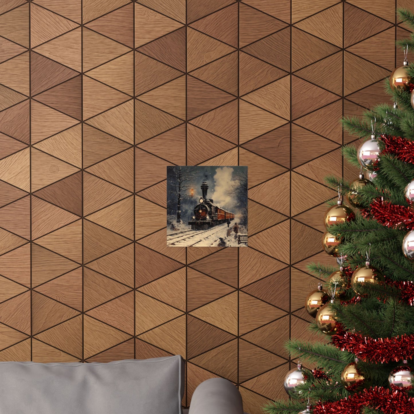 Winter Train Art Print, Polar Express Aesthetic, Inspired by Russian Literature, Romantic Snowy Night Scene, Perfect Christmas Gift