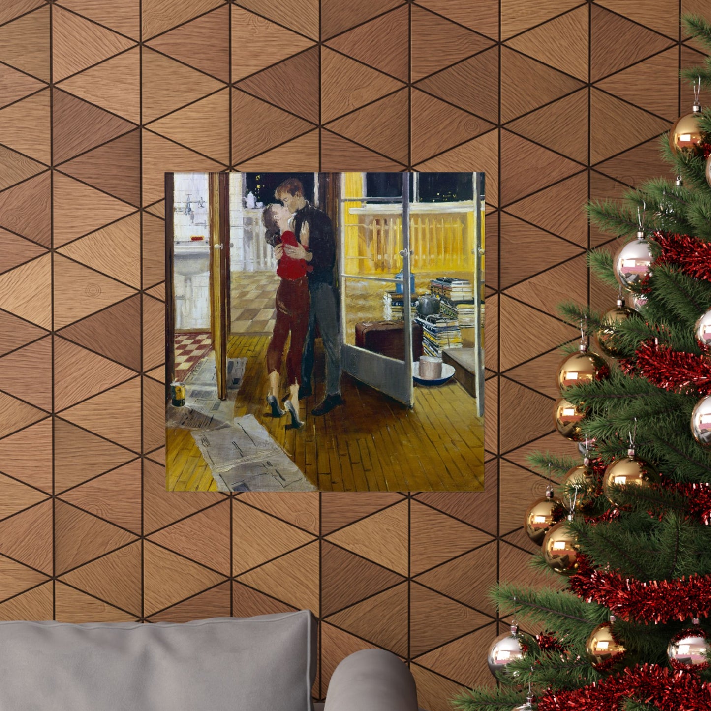 Yuri Pimenov's Lyrical Housewarming 1965 Print - Romantic Soviet Art - Ideal Wedding, Valentines Gift for Couples