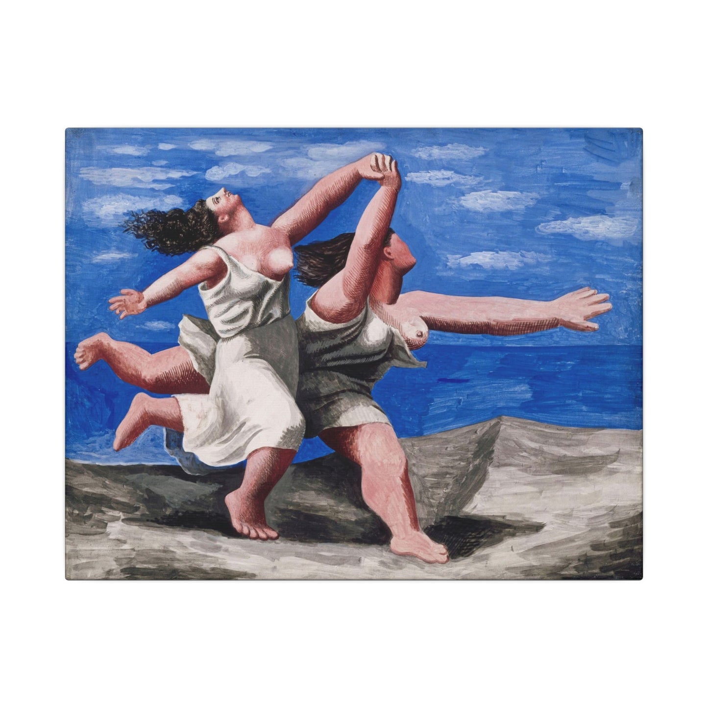 Pablo Picasso Two Women Running on the Beach Canvas Print, Race Classic Artwork, Eco Friendly Canvas for Modern Decor