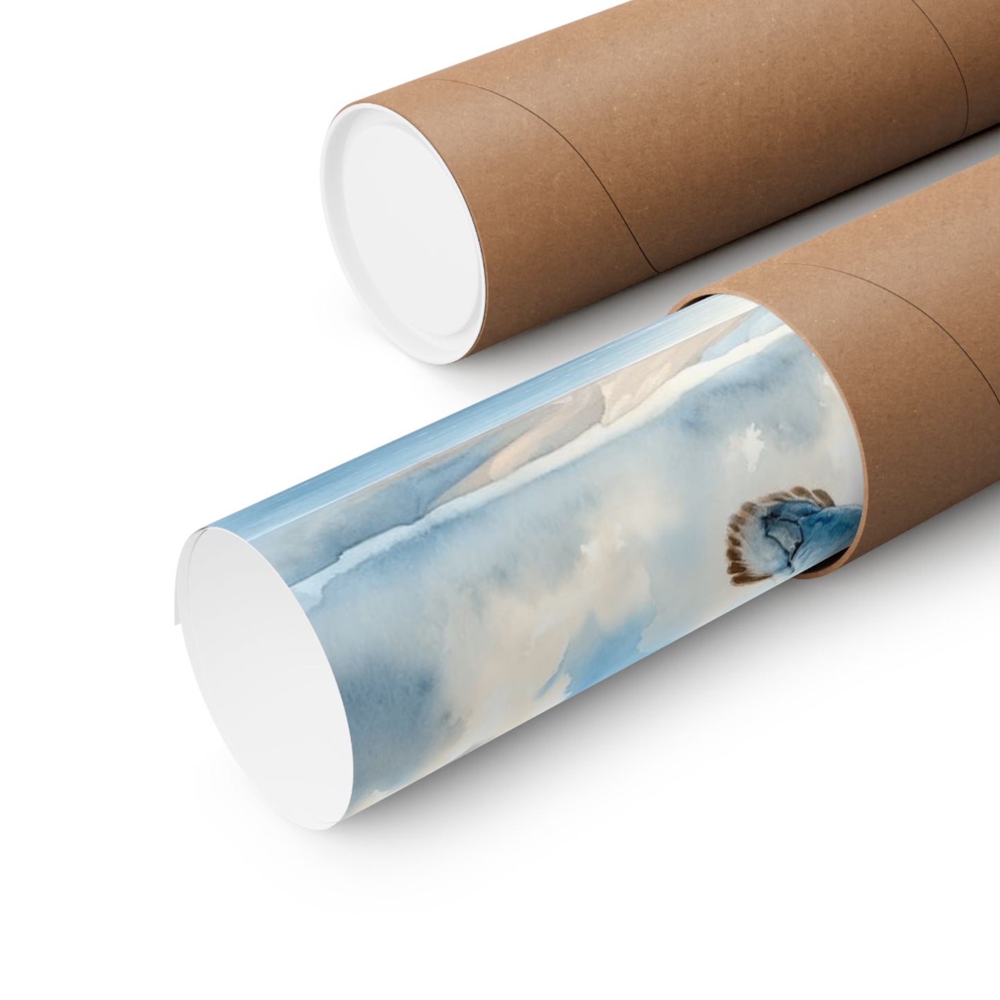 Albatross Over Waves Art Print, Digital Illustration in Watercolor style Poster, Perfect Gift for Bird and Sea Lovers