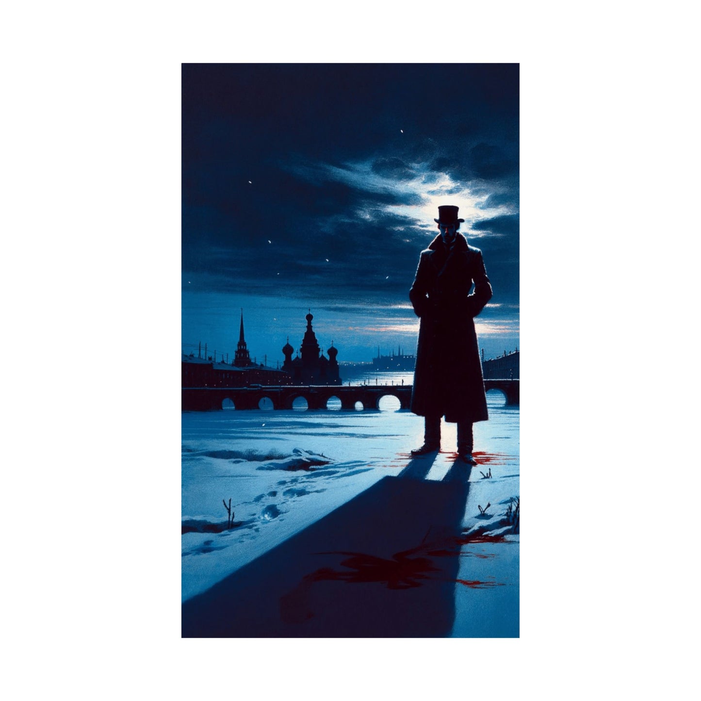 Crime and Punishment Inspired Poster, Dostoyevsky Literary Art Print, Gift for Book Lovers