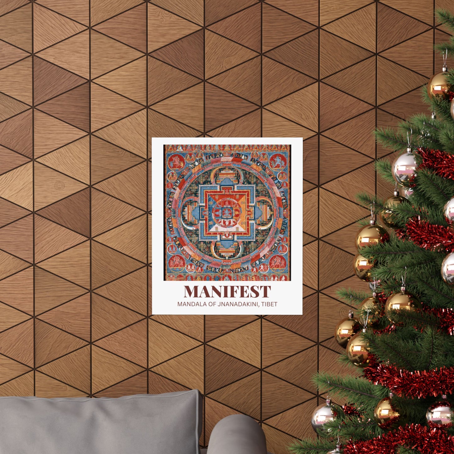 Mandala Poster, Manifest Jnanadakini Print, Tibetan Sakya School Spiritual Sacred Artwork