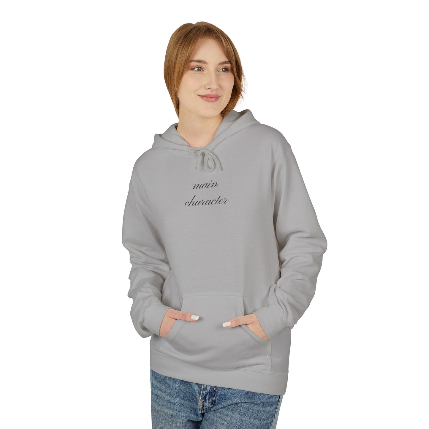 Main Character Hoodie - Elegant Unisex Fleece Hoodie for Teens & Adults - Perfect Gift for Friends and Siblings