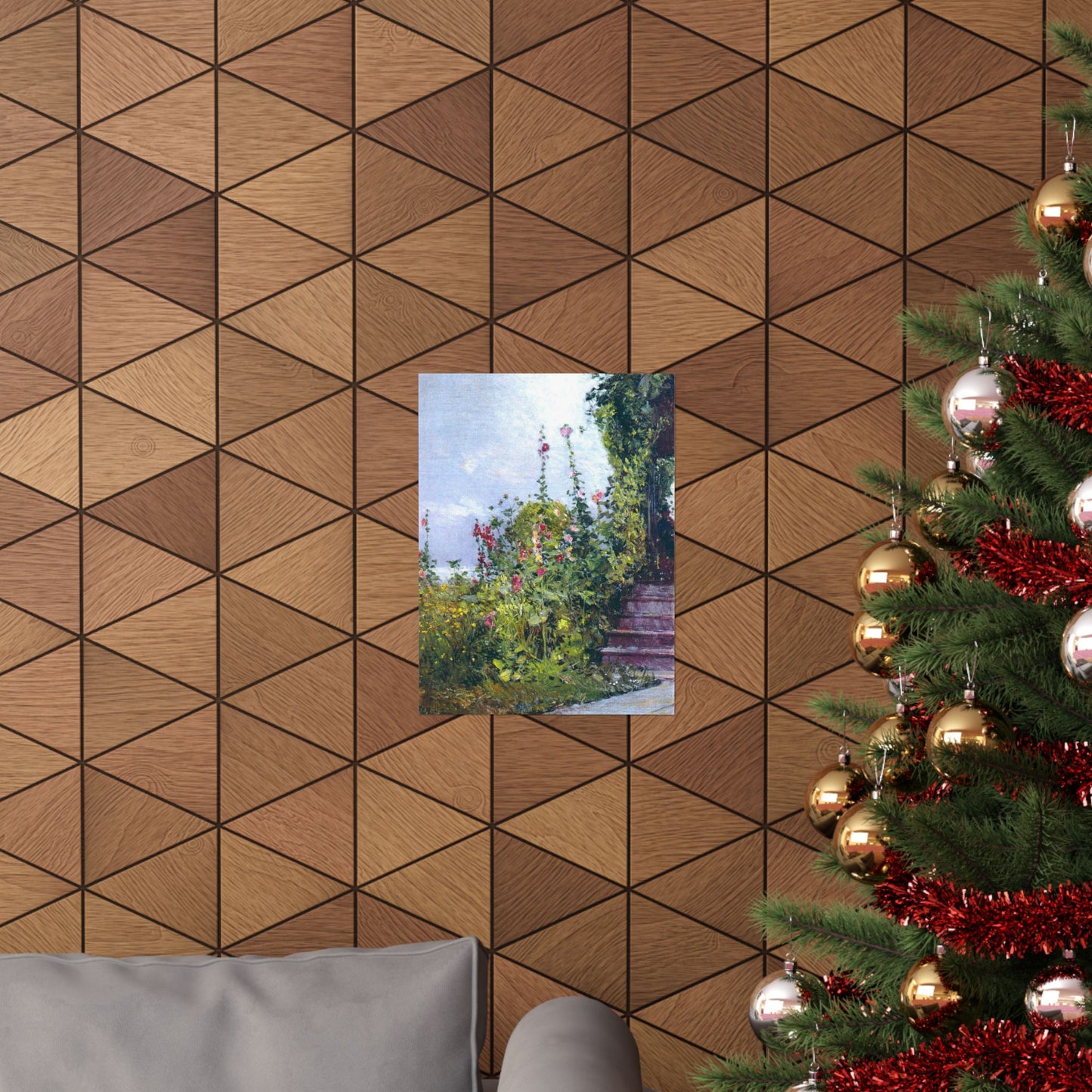 Childe Hassam, Celia Thaxter's Garden, Impressionist Landscape Art Print, Matte Poster for Elegant Home Decor, Sophisticated Gift