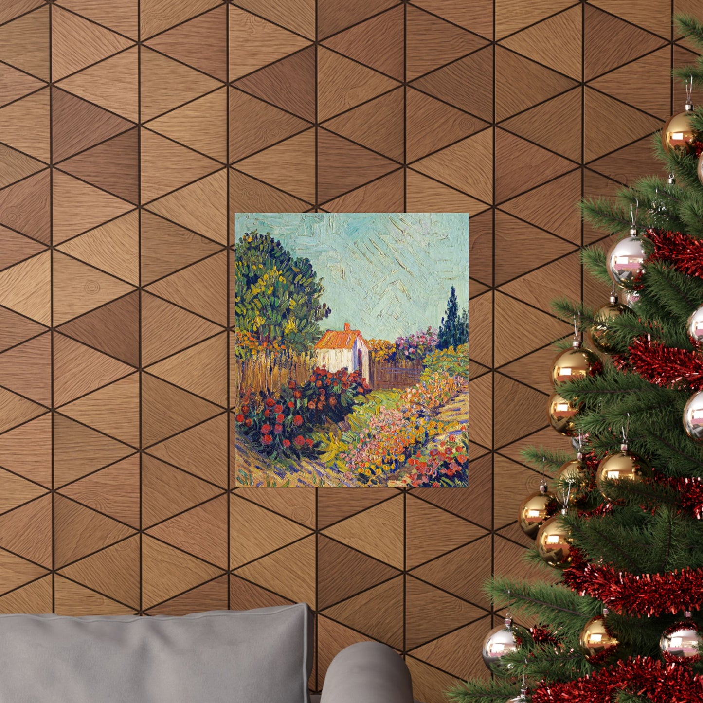 Vincent van Gogh Garden Landscape Print , Vibrant Flower Art Poster, Inspiring Home Decor Gift