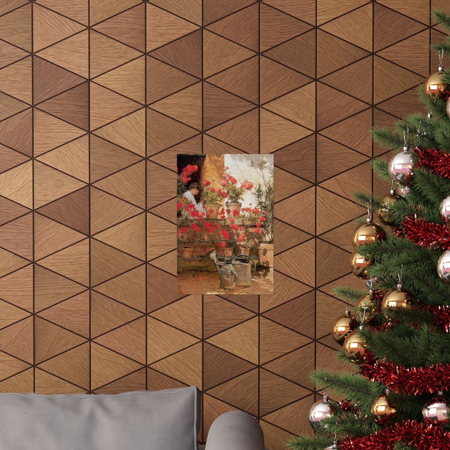 Childe Hassam Geraniums Print, Impressionist Floral Art Poster, Elegant Home Decor, Great Gift