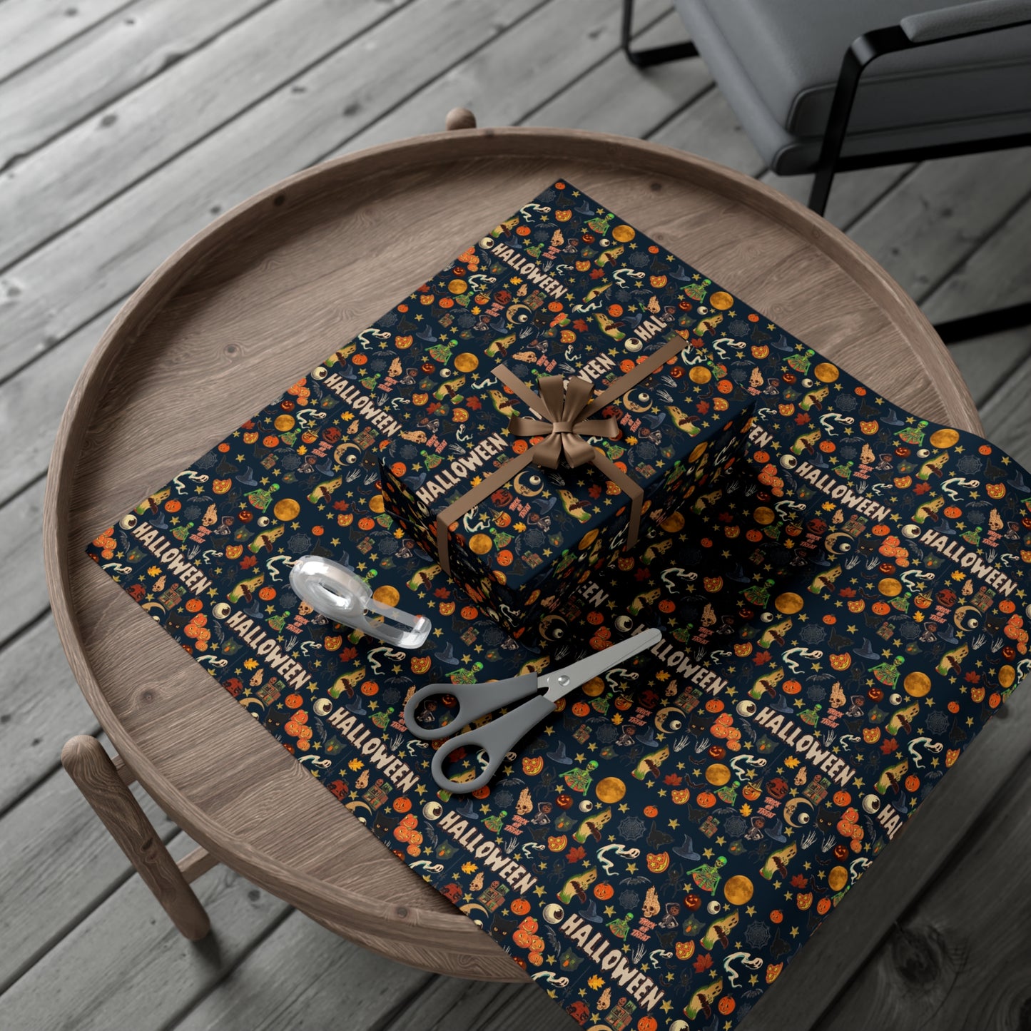 Vintage Halloween Wrapping Paper | Cute Ghosts, Witch Hats, Bats, & More | Perfect Gift Wrap