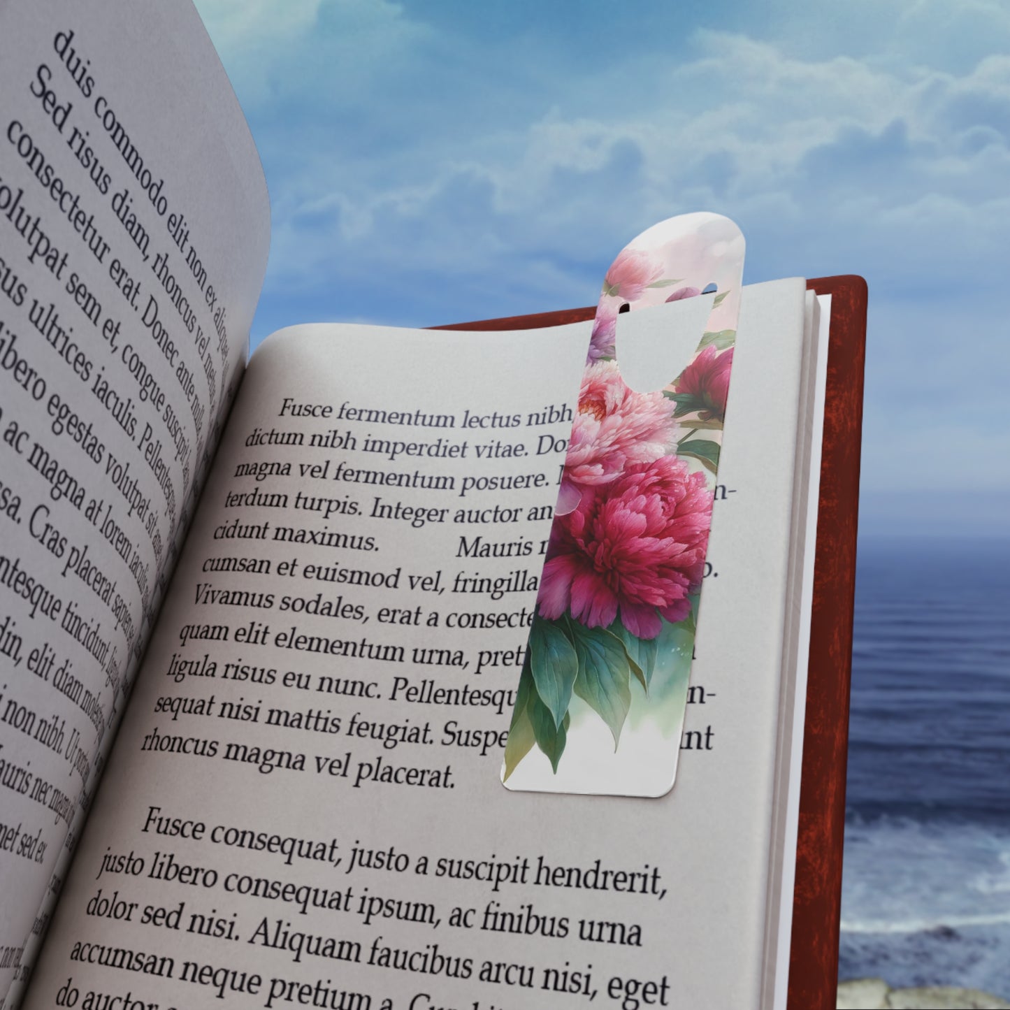 Floral Bookmark, Peony Page Holder, Perfect Gift for Book Lovers and Readers