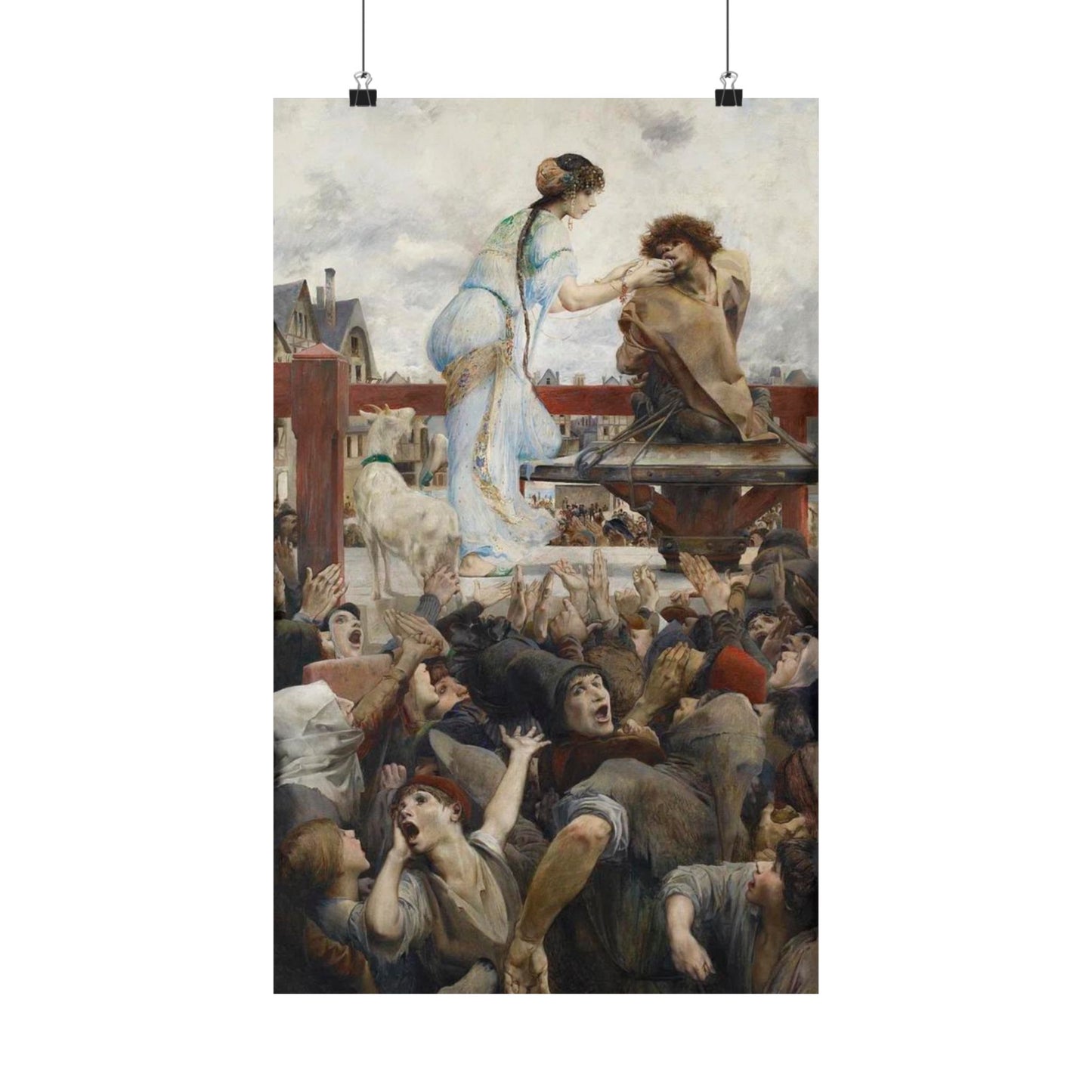 Luc-Olivier Merson's A Tear for a Drop of Water Print - Inspired by The Hunchback of Notre Dame book by Victor Hugo - 1903 Art Poster