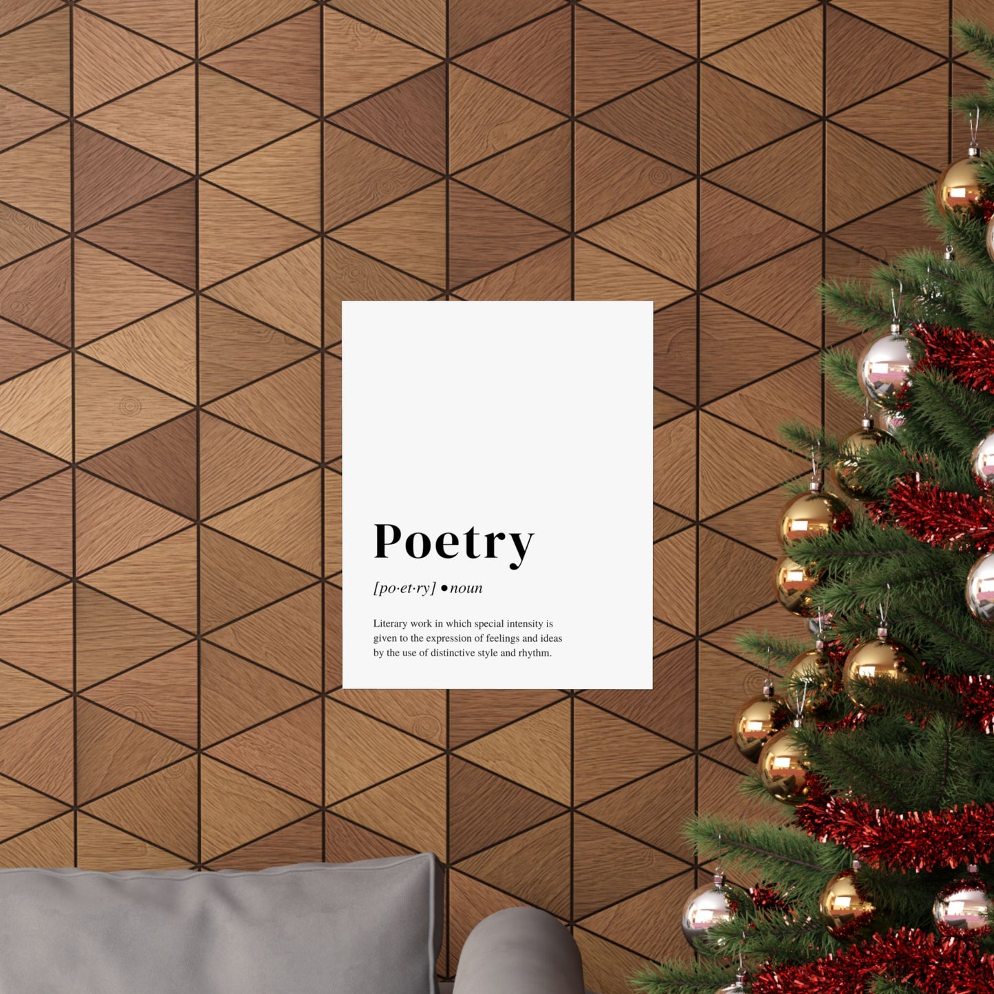 Poetry Definition Poster, Perfect Art Print Gift for Poets and Poetry Lovers