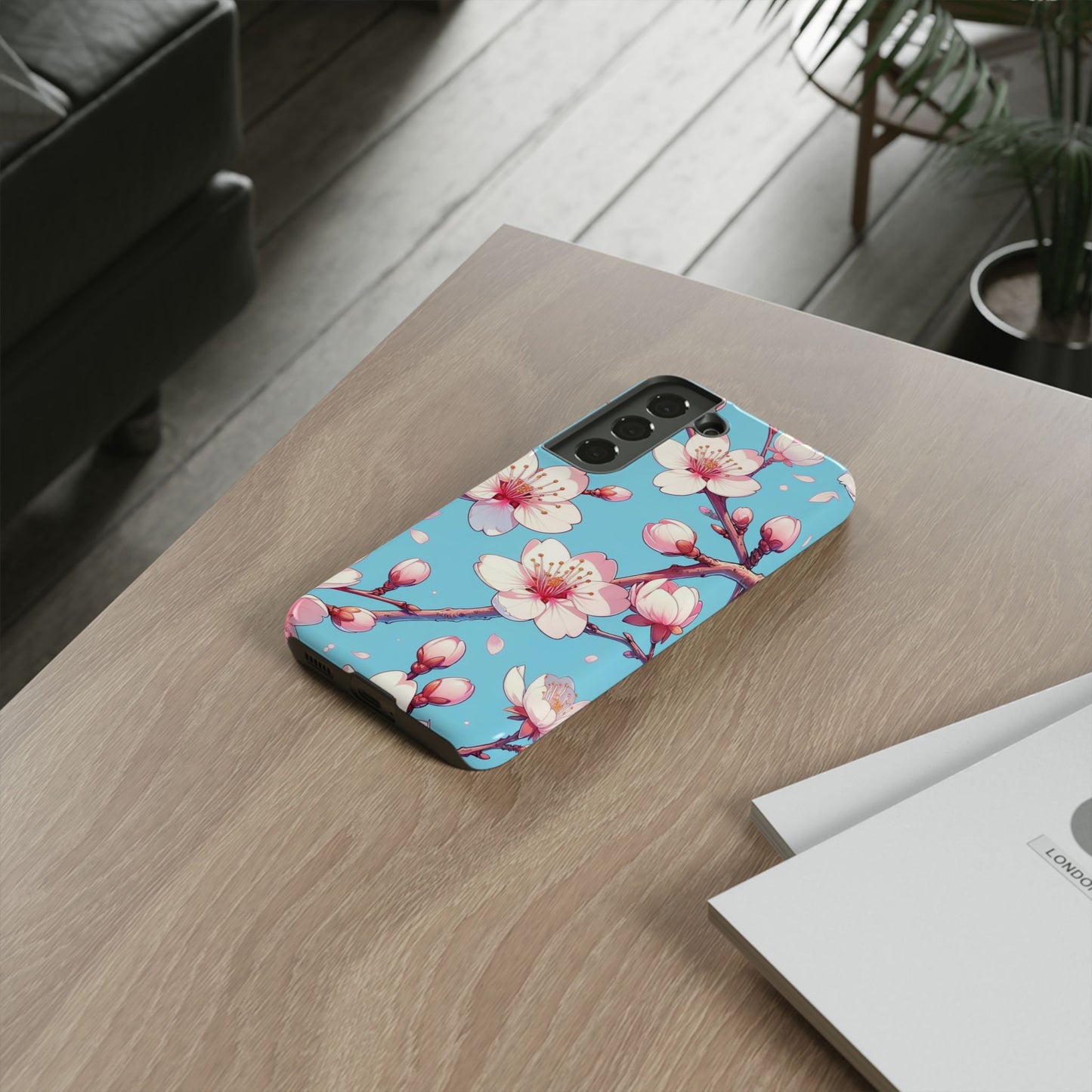 Anime Phone Case, Sakura Blossom Tough Case, Friend Gift, Japanese Culture, Protective Cover, Anime Lover Gift