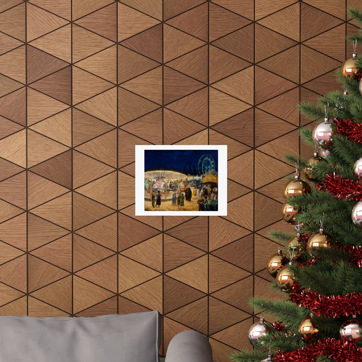 John Sloan's Travelling Carnival, Santa Fe 1924 Print - Vibrant Historical Art Poster