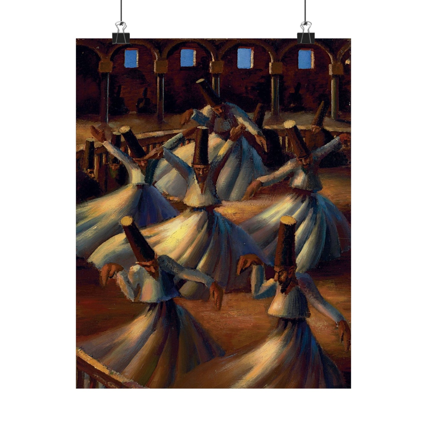 The Whirling Dervishes by Mahmoud Said, Islamic Art Print, Egyptian Painter Poster