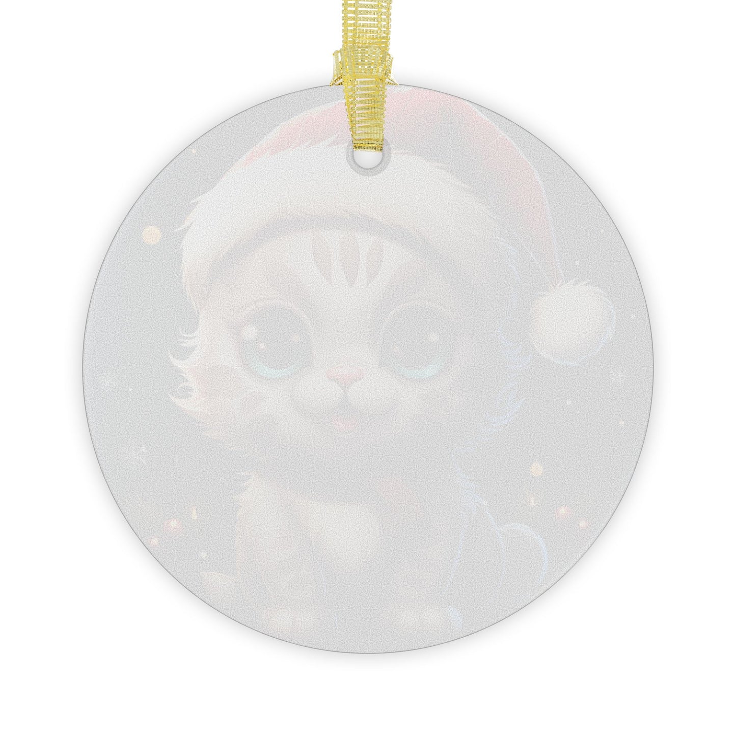 Christmas Ornament, Cute Kitten, Perfect Gift for Kids & Friends, One-Sided Holiday Decor, Celebrating New Year 2025