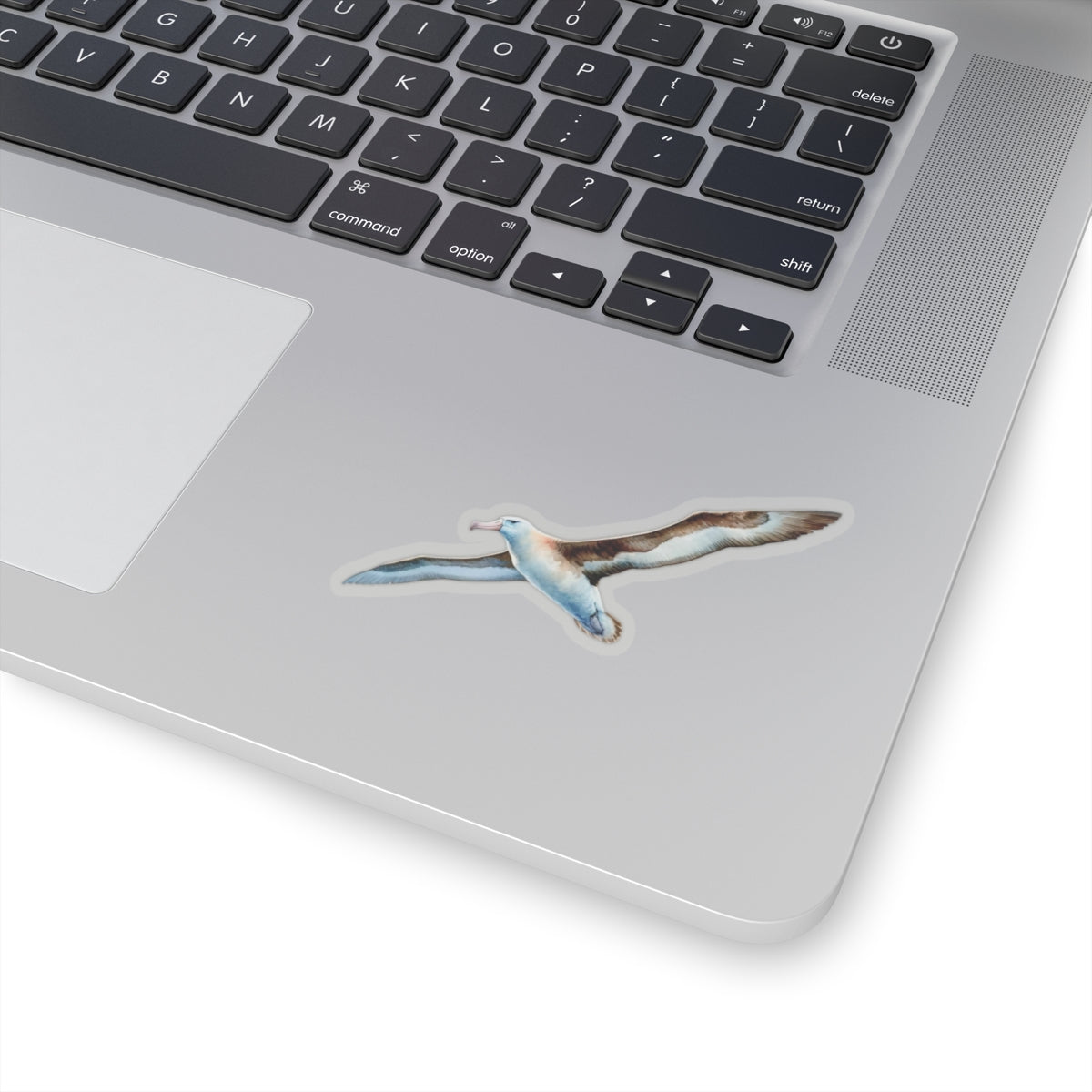 Albatross Vinyl Decal Sticker, Watercolor Bird Over Sea Waves, Durable Kiss-Cut, Satin Finish, Available in Multiple Sizes