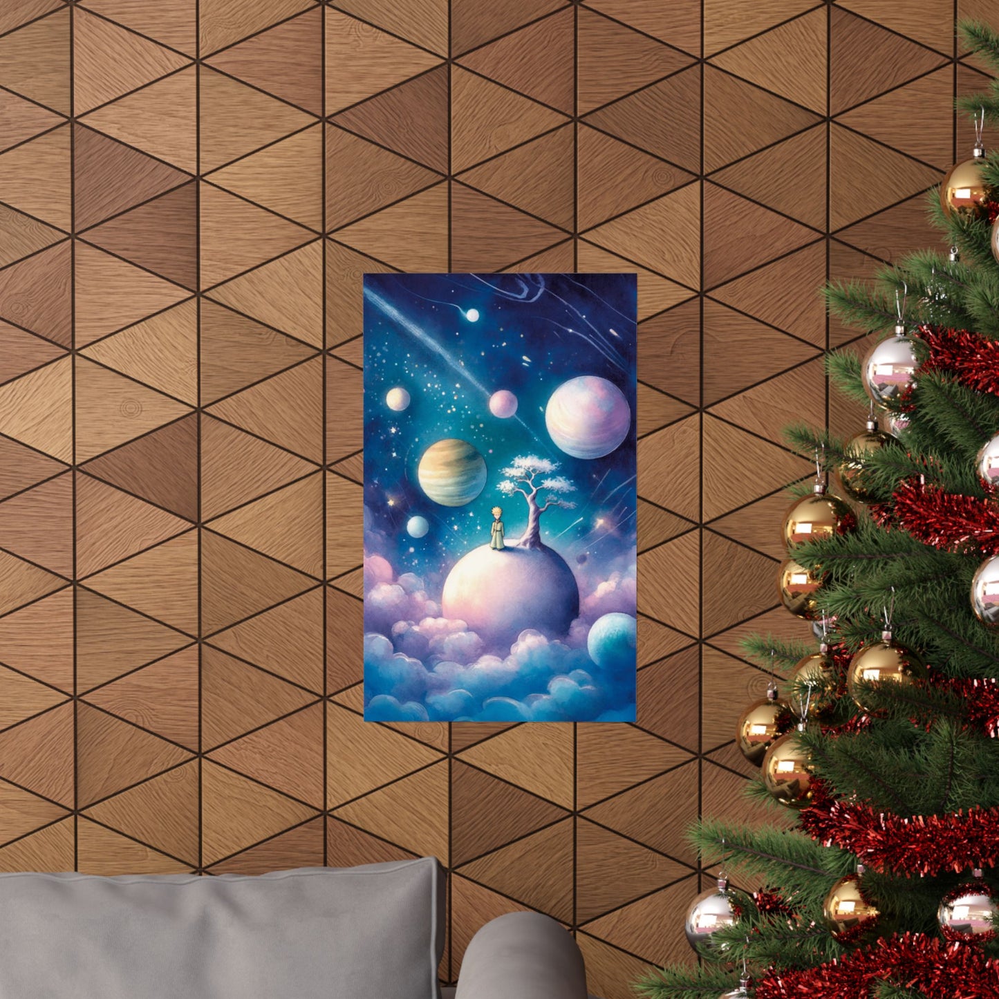 The Little Prince Inspired Poster, French Literature Illustration Art Print, Gift for Book Lovers