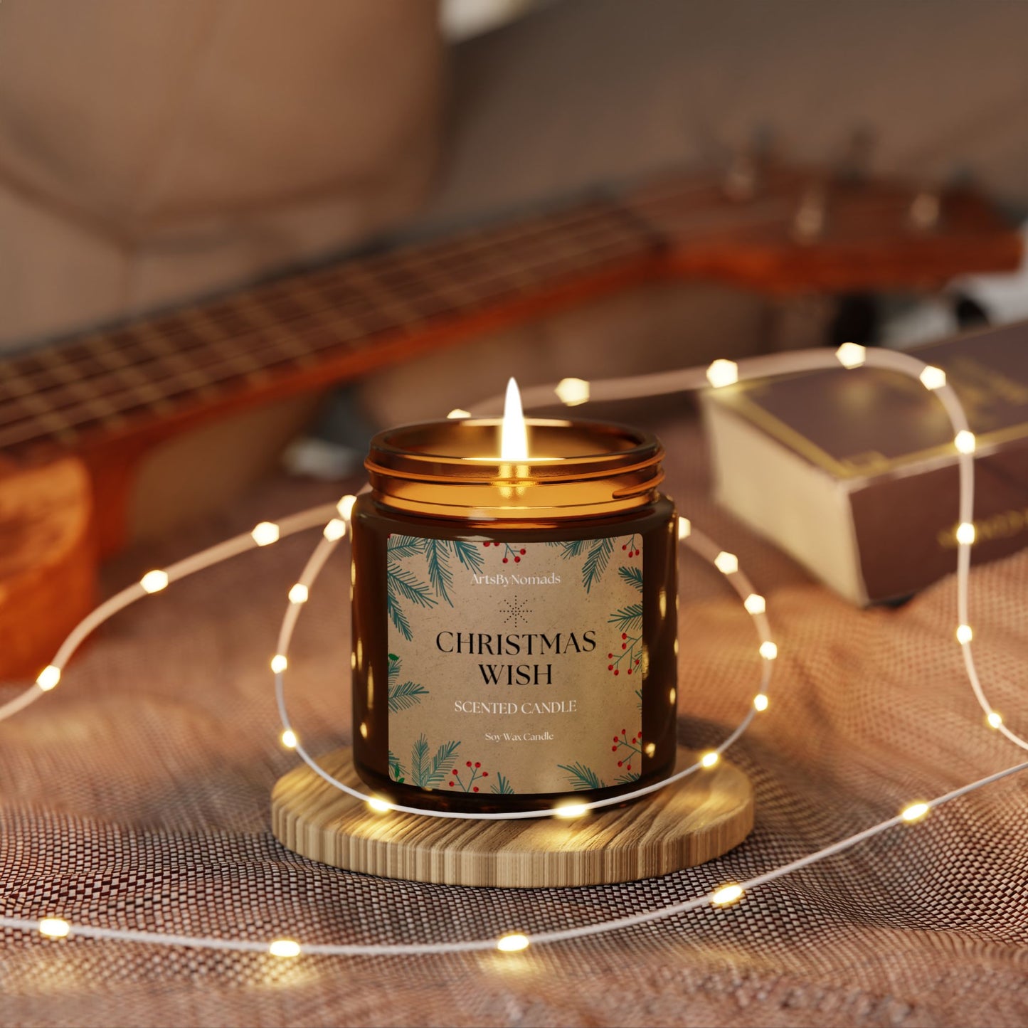 Soy Candle, Christmas Wish Gift for Friends and Family, Eco-Friendly Home Decoration, Light Up Your Wishes