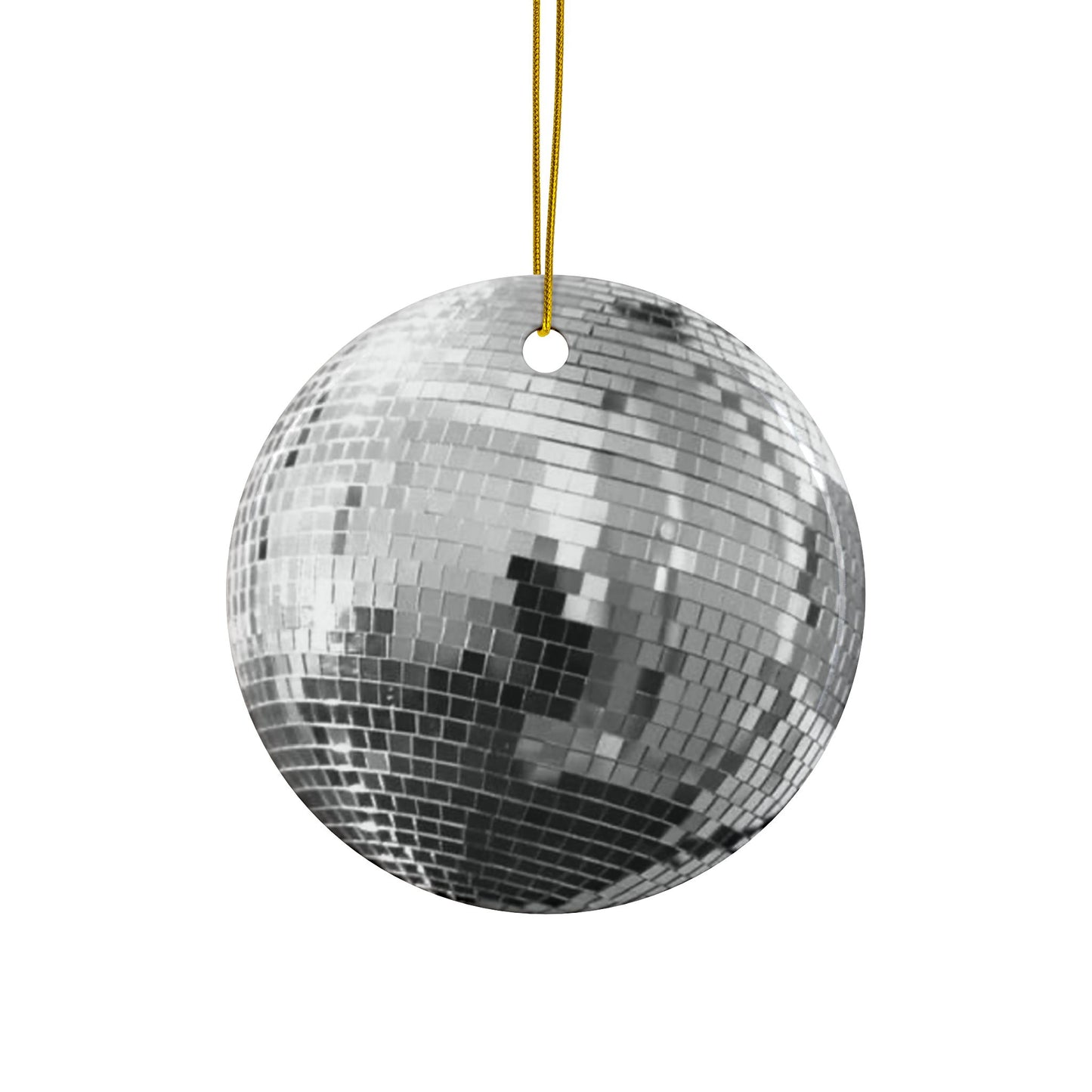 Flat Surface Mirrorball Ornament - Christmas Tree Decor - Elegant Holiday Gift for Home and Festive Decor