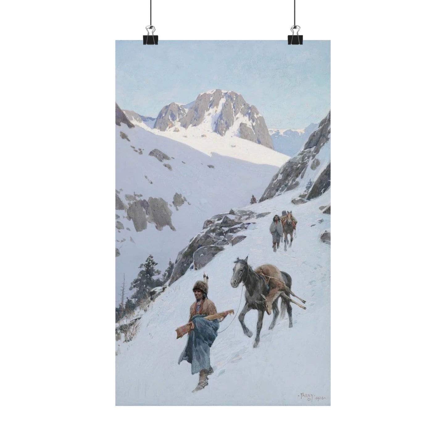 Henry Farny - A Successful Hunt - Art Print - Classic American Western Scene - Museum Quality Wall Decor