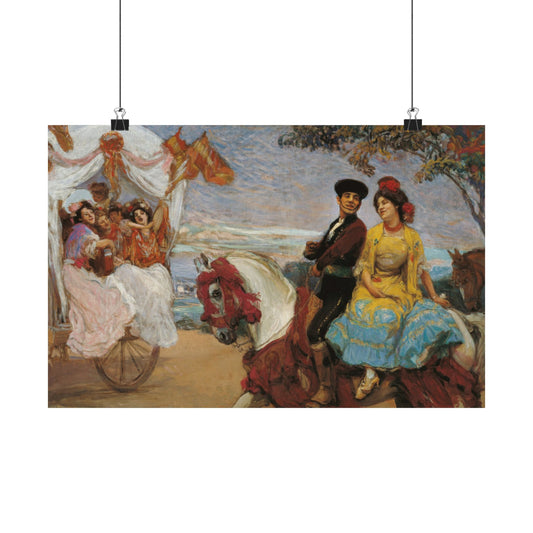 Gonzalo Bilbao Pilgrimage Poster Print - Romantic Spanish Art - Ideal Valentine's Day Wall Gift