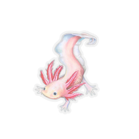 Axolotl Sticker, Laptop Decal, Water Bottle Sticker, Hand Drawn Design, Cute Beautiful Gift, Vinyl Sticker, Eco Friendly