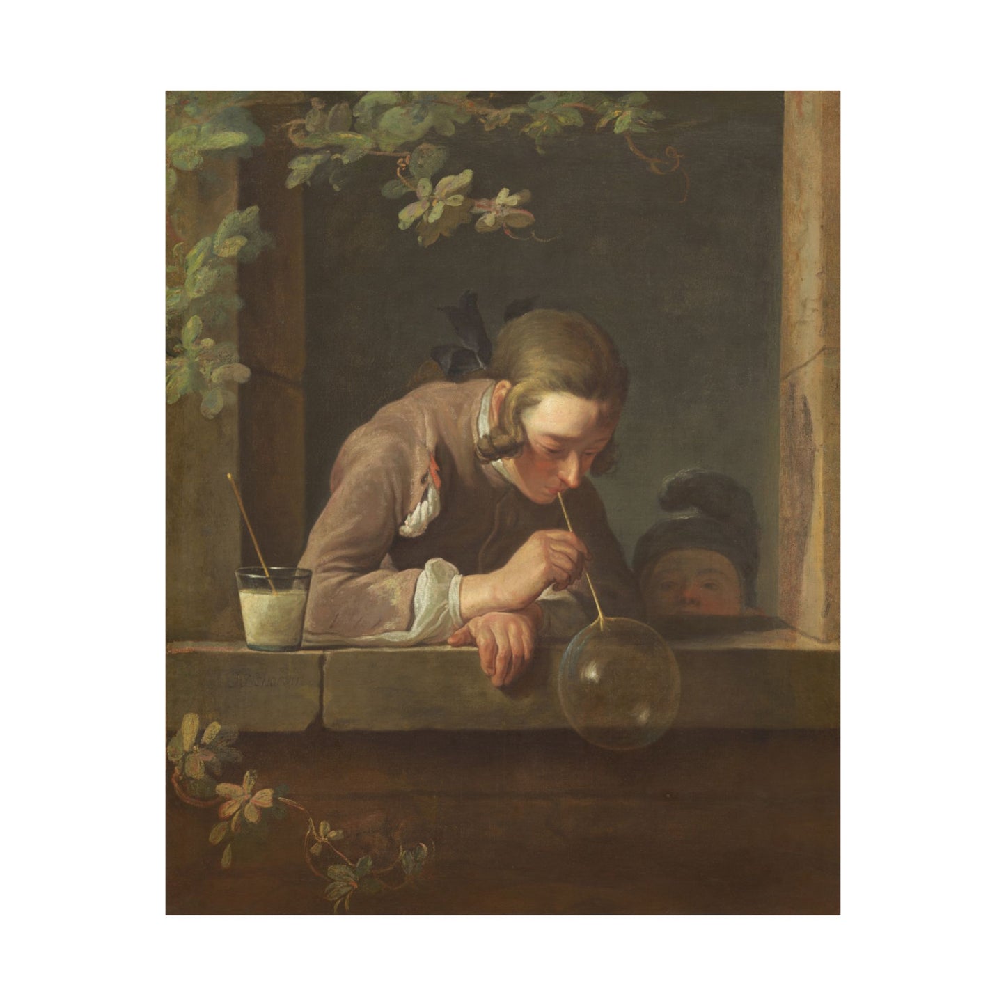 Rococo Art Print, Jean Simeon Chardin's Soap Bubbles Matte Poster, Perfect for Home Decor