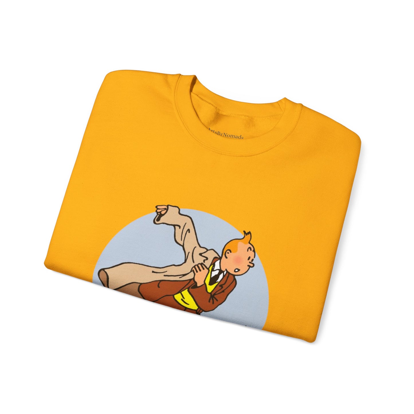 The Adventures of Tintin Crewneck Sweatshirt, Eco-Friendly Animation Attire, Childhood Nostalgia Gift, Sustainable Jumper, Multiple Colors