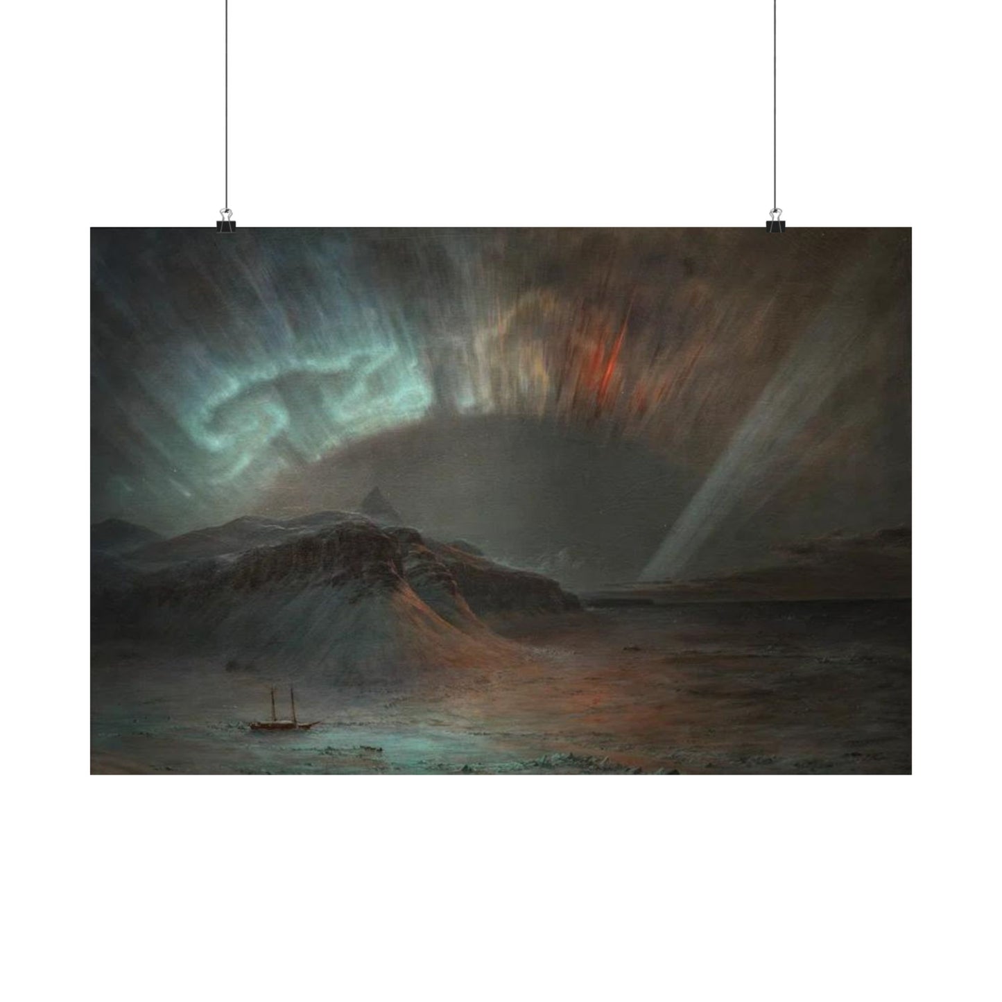 Frederic Edwin Church's Aurora Borealis Print - Arctic Expedition Artwork - Historical Nature Poster