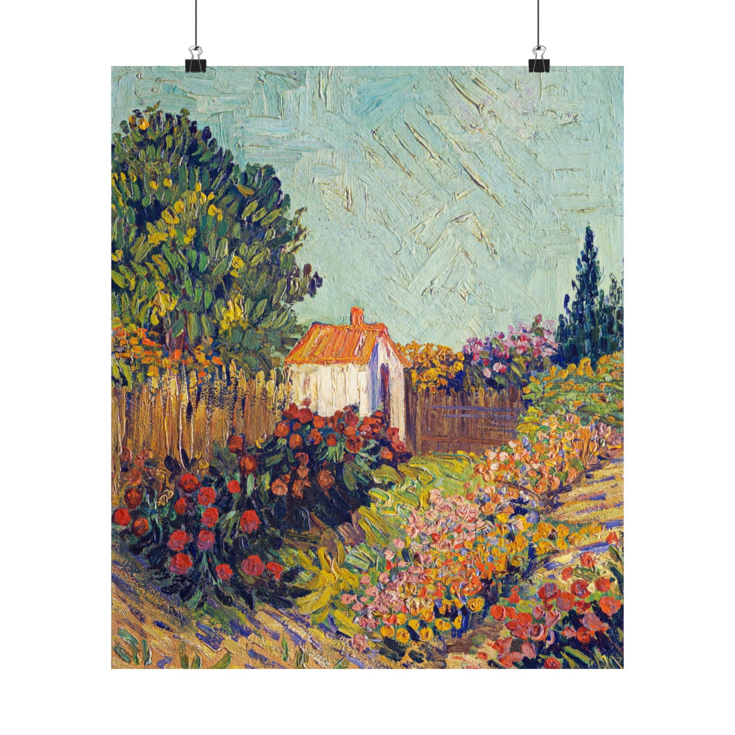 Vincent van Gogh Garden Landscape Print , Vibrant Flower Art Poster, Inspiring Home Decor Gift