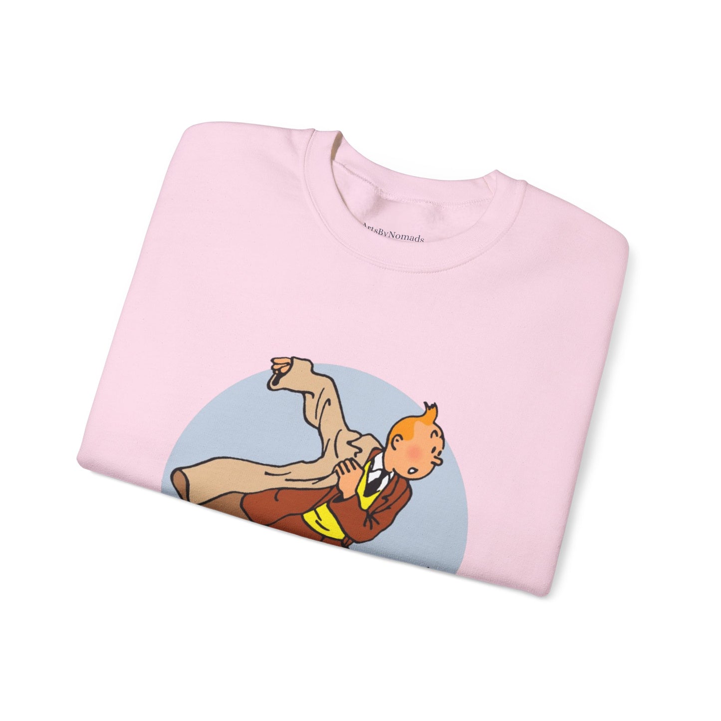 The Adventures of Tintin Crewneck Sweatshirt, Eco-Friendly Animation Attire, Childhood Nostalgia Gift, Sustainable Jumper, Multiple Colors