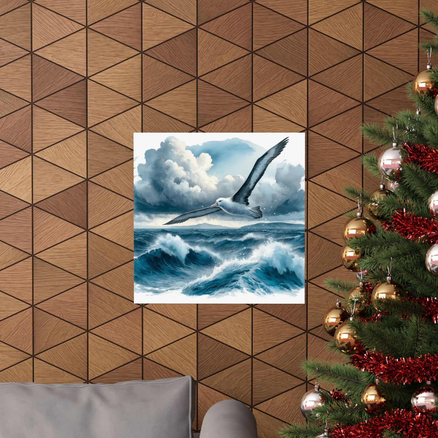 Blue Albatross Bird Art Print, Elegant Matte Poster on Archival Paper, Perfect for Home or Office Decor, Great Gift