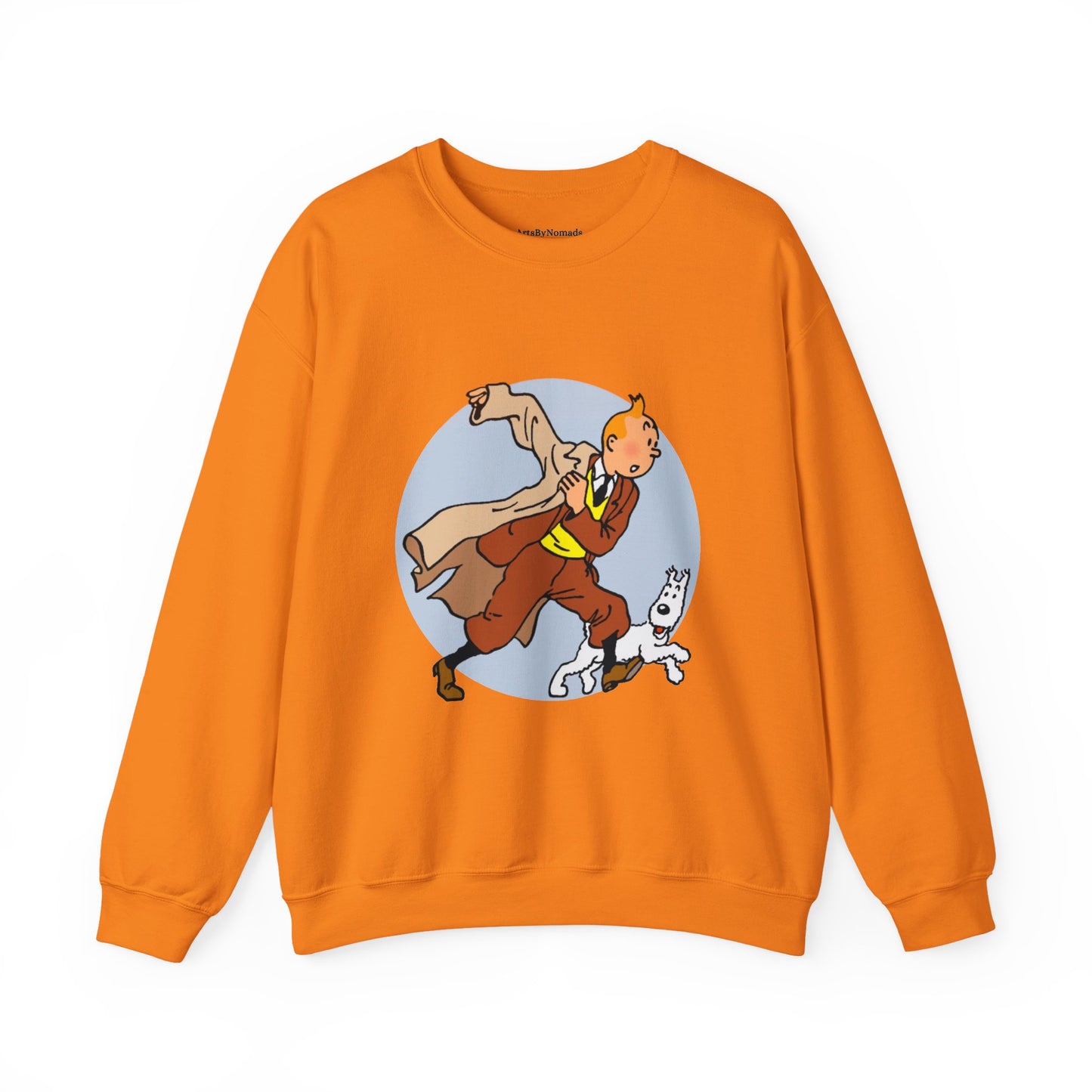 The Adventures of Tintin Crewneck Sweatshirt, Eco-Friendly Animation Attire, Childhood Nostalgia Gift, Sustainable Jumper, Multiple Colors